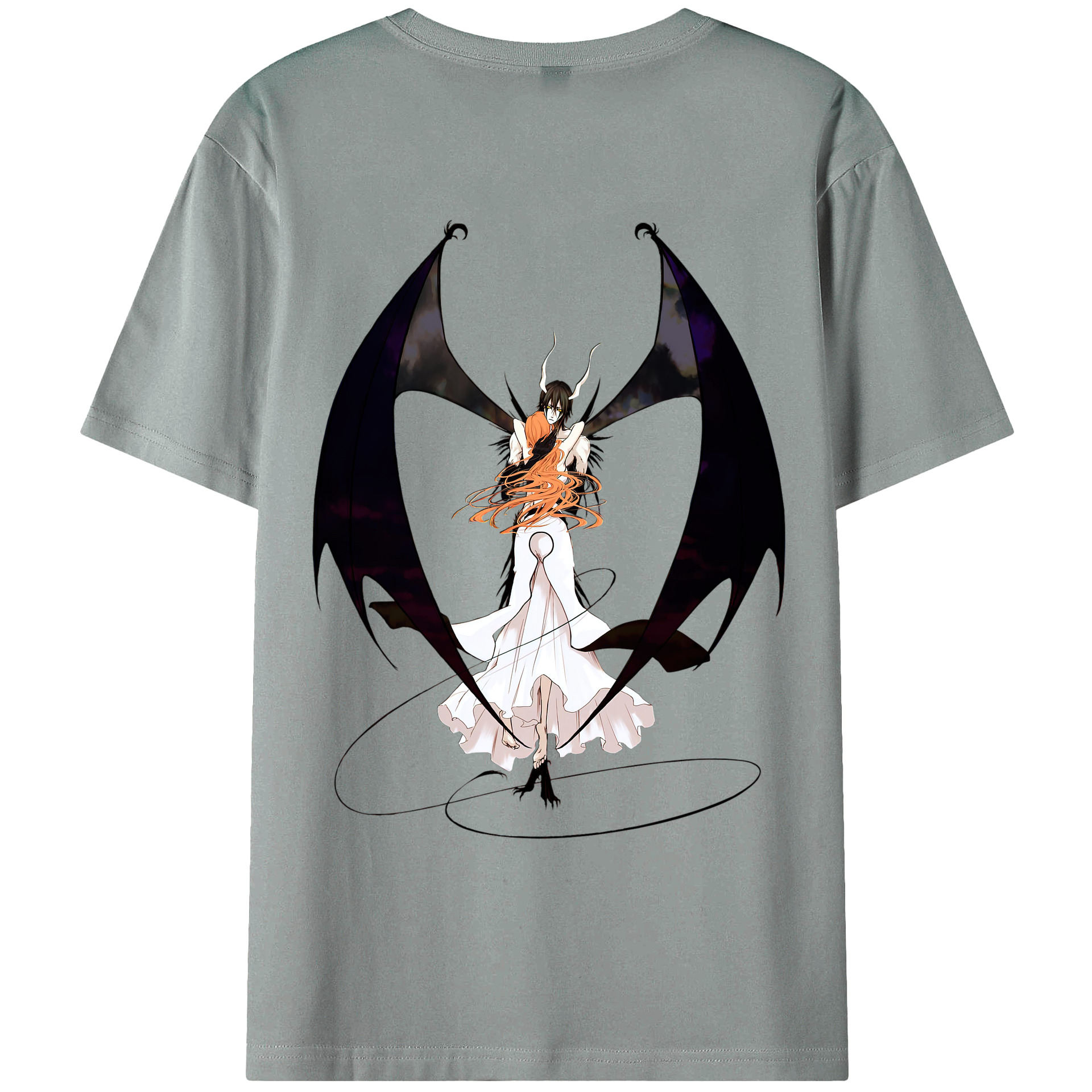 （画像用） ブリーチ ウルキオラ·シファー BLEACH Ulquiorra cifer 綿100％ メンズ半袖Tシャツ（バックプリント） 通気性